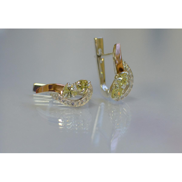 Серебряные сережки с сердцами (112с)