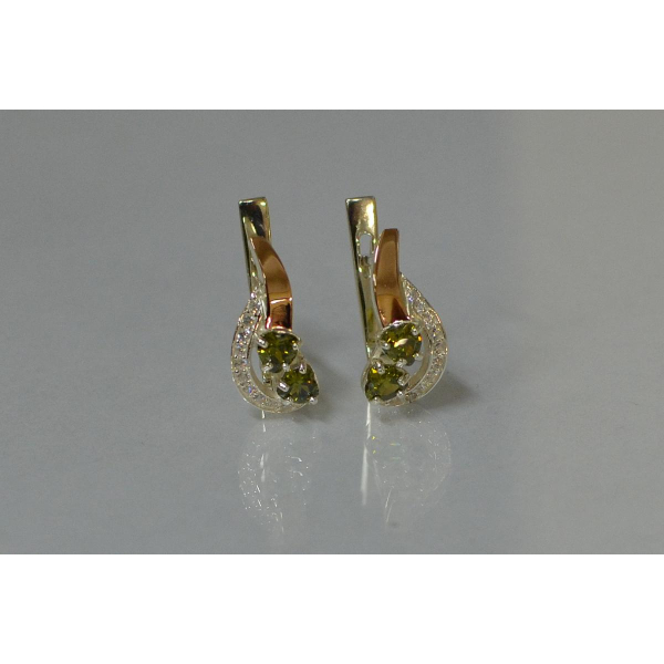 Серебряные сережки с сердцами (112с)