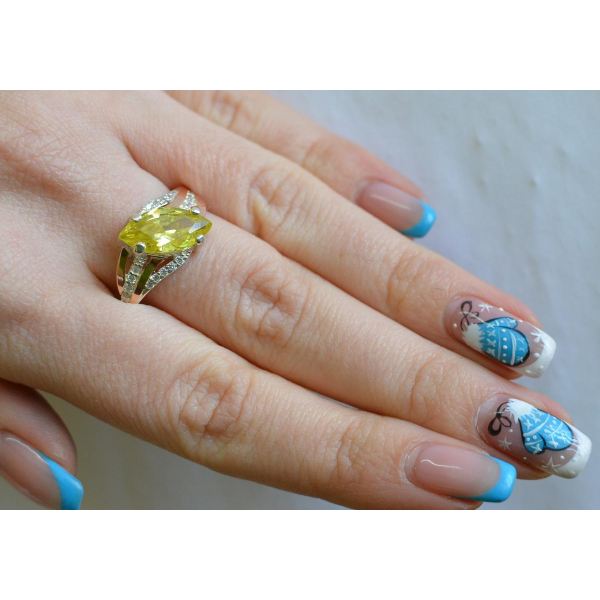 Серебряное кольцо с золотыми пластинами (114к)