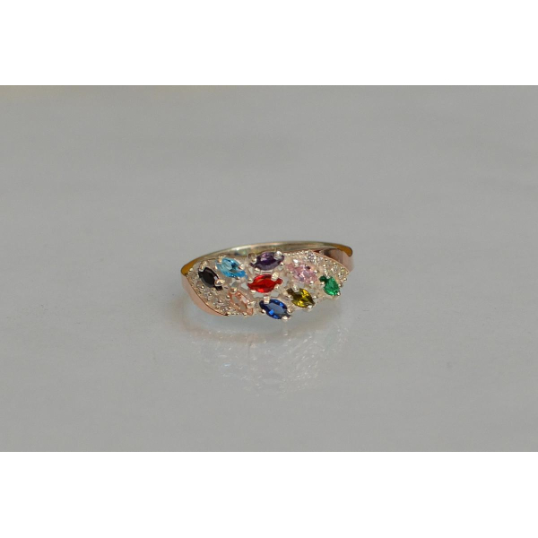 Серебряное кольцо с золотыми пластинами (116к)