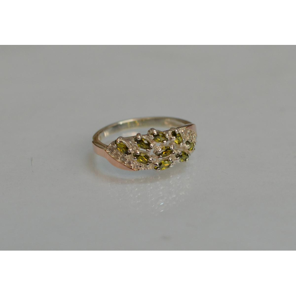 Серебряное кольцо с золотыми пластинами (116к)