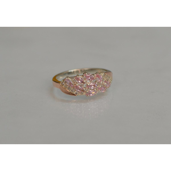 Серебряное кольцо с золотыми пластинами (116к)