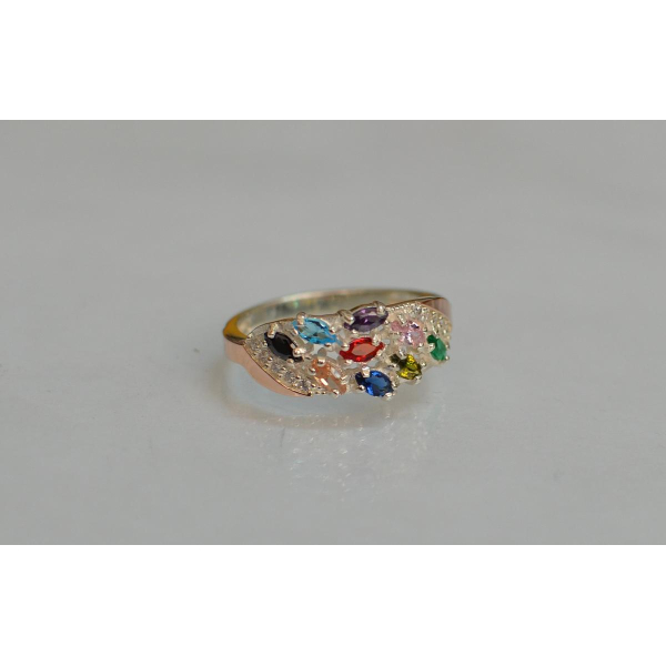 Серебряное кольцо с золотыми пластинами (116к)