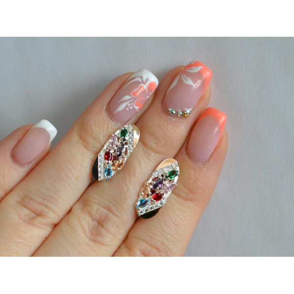 Серебряные серьги с золотыми пластинами (116с)