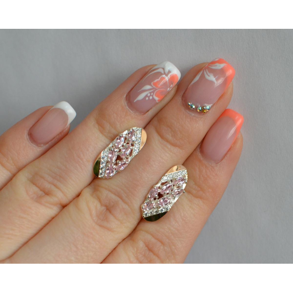 Серебряные серьги с золотыми пластинами (116с)