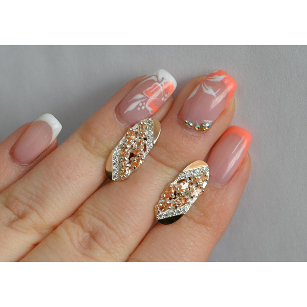 Серебряные серьги с золотыми пластинами (116с)