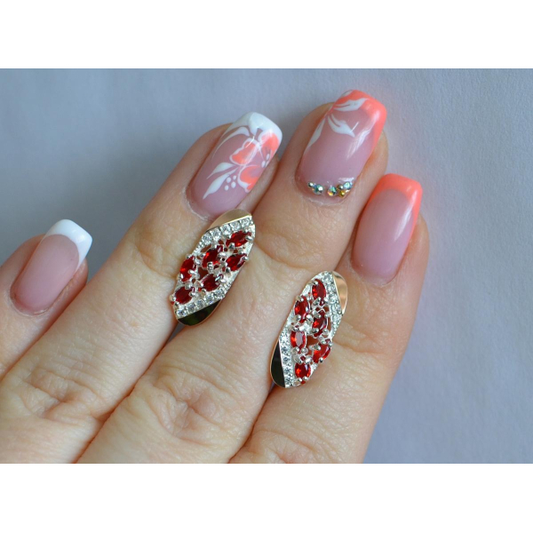 Серебряные серьги с золотыми пластинами (116с)