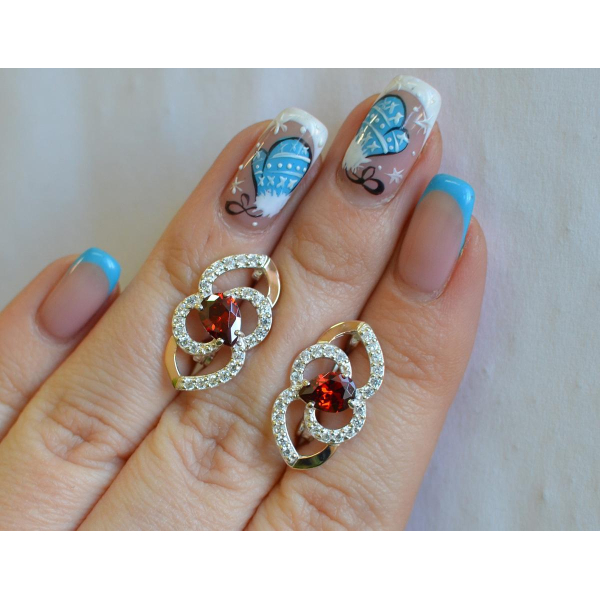 Серебряные серьги (119с)