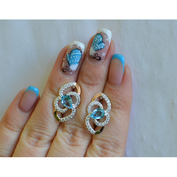 Серебряные серьги (119с)