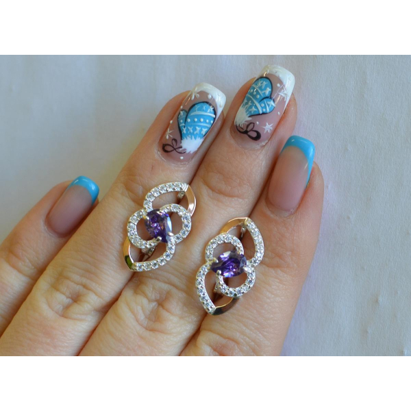 Серебряные серьги (119с)