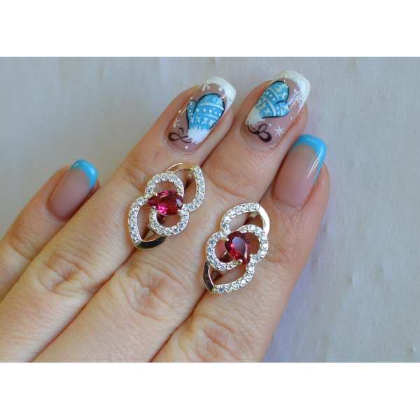 Серебряные серьги (119с)