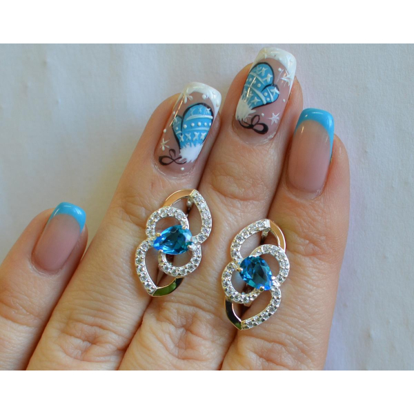 Серебряные серьги (119с)