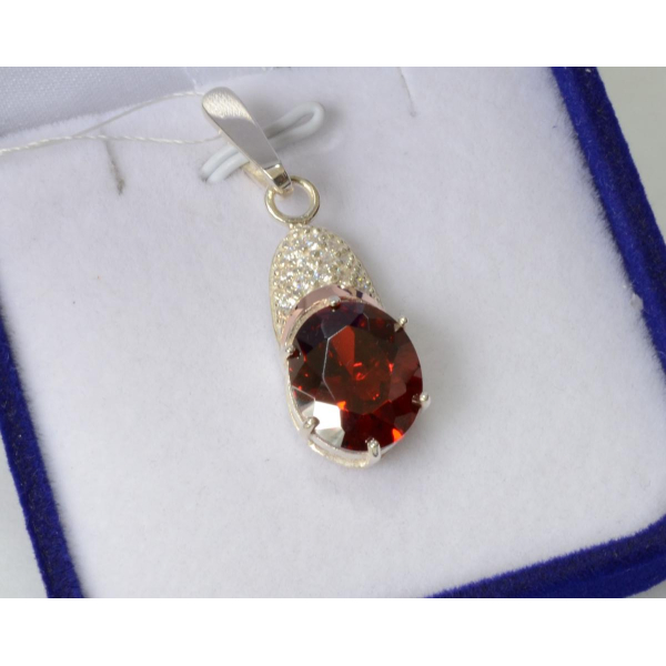 Серебряная подвеска с золотими вставками (122п)