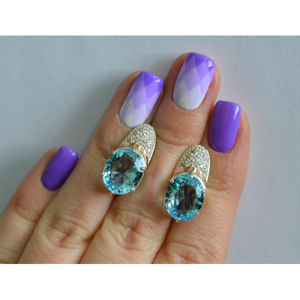 Серебряные серьги (122с)