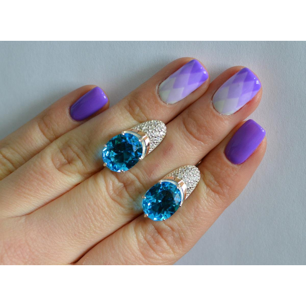 Серебряные серьги (122с)