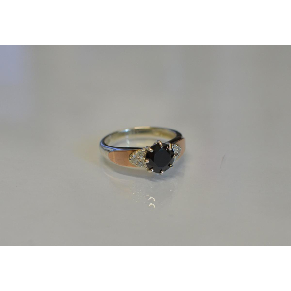 Серебряные серьги с золотыми вставками (124с)