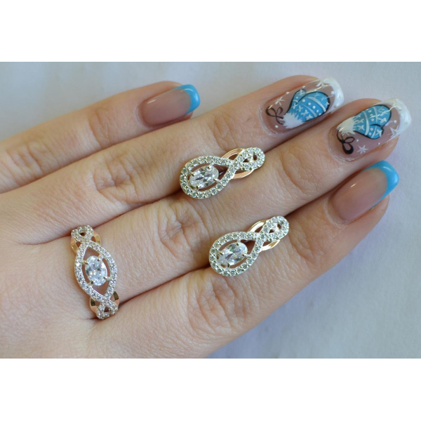 Набор из серебра с золотом (125)