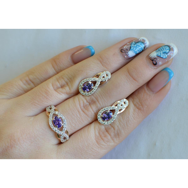 Набор из серебра с золотом (125)