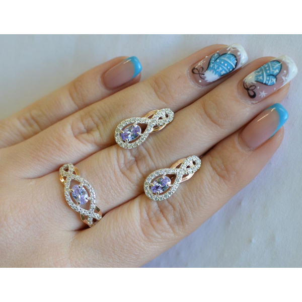 Набор из серебра с золотом (125)