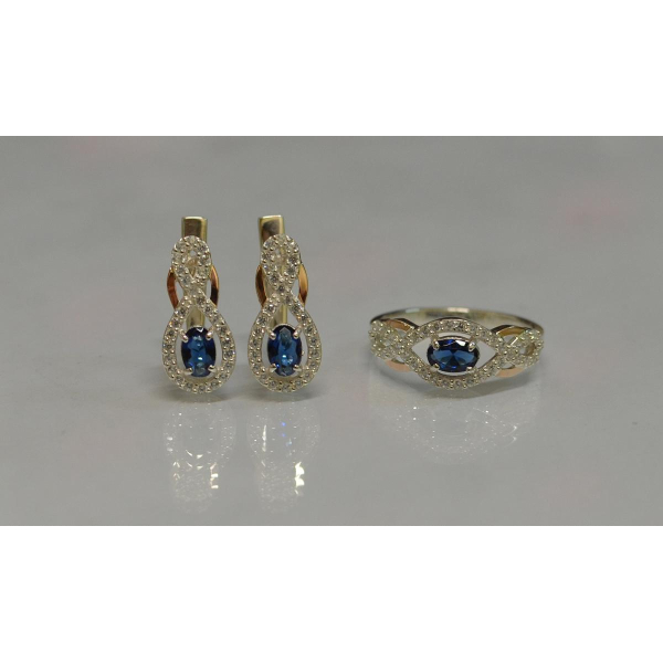 Набор из серебра с золотом (125)