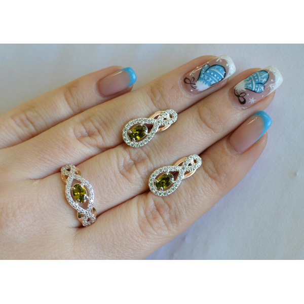 Набор из серебра с золотом (125)