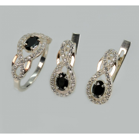 Набор из серебра с золотом