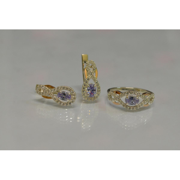 Набор из серебра с золотом (125)