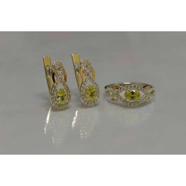 Набор из серебра с золотом (125)