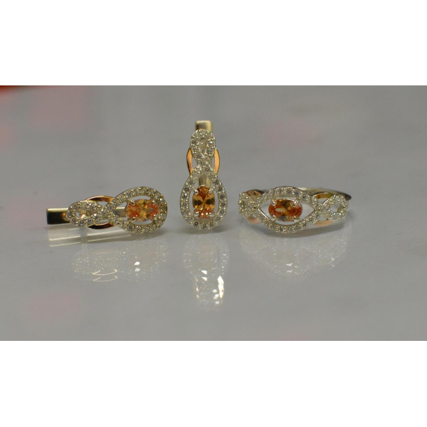 Набор из серебра с золотом (125)