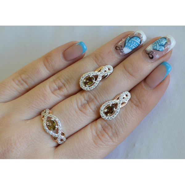 Набор из серебра с золотом (125)