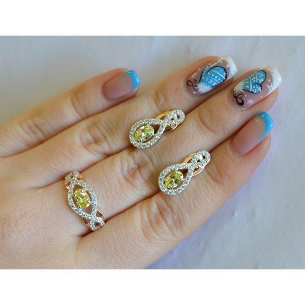 Набор из серебра с золотом (125)