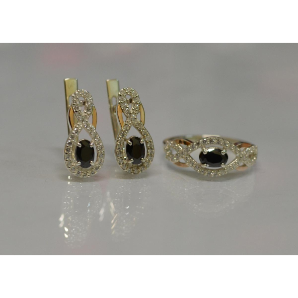 Набор из серебра с золотом (125)