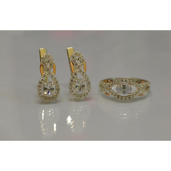 Набор из серебра с золотом (125)