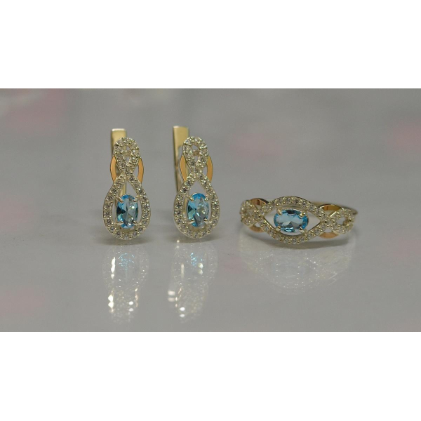 Набор из серебра с золотом (125)