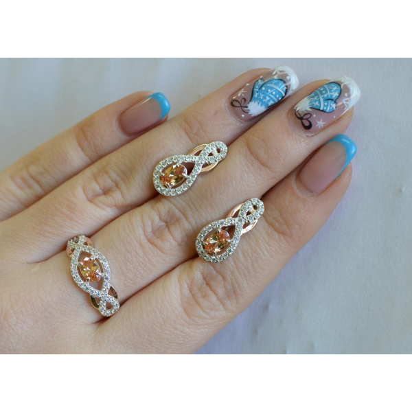 Набор из серебра с золотом (125)