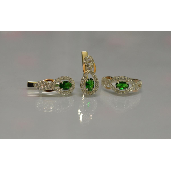 Набор из серебра с золотом (125)