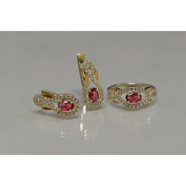 Набор из серебра с золотом (125)