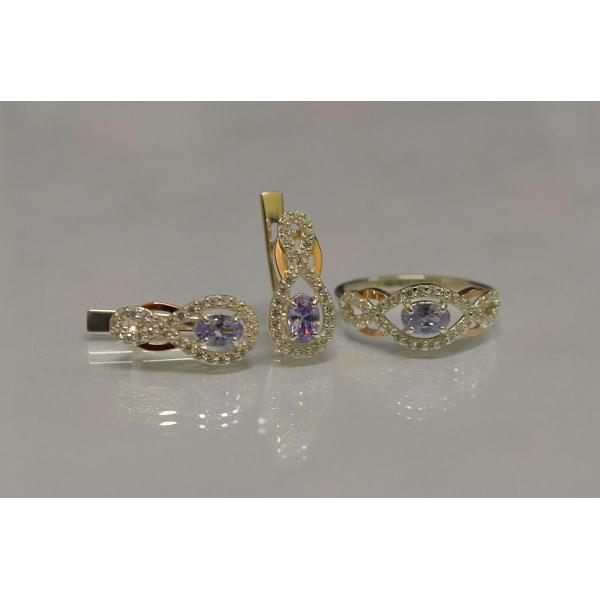 Набор из серебра с золотом (125)