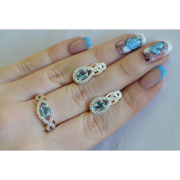 Набор из серебра с золотом (125)