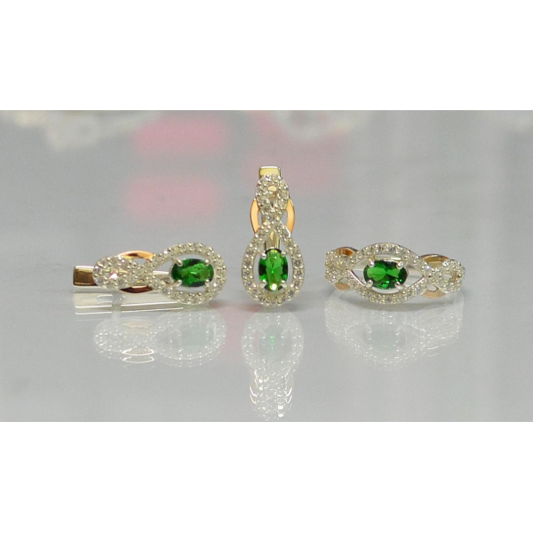 Набор из серебра с золотом (125)