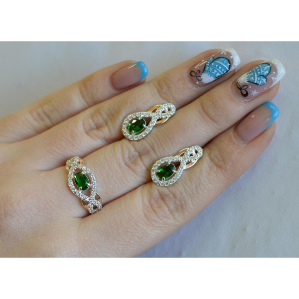 Набор из серебра с золотом (125)