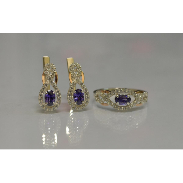 Набор из серебра с золотом (125)