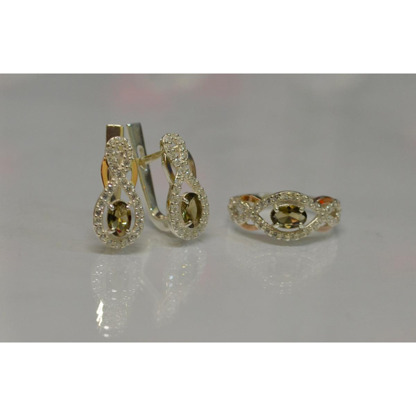 Набор из серебра с золотом (125)