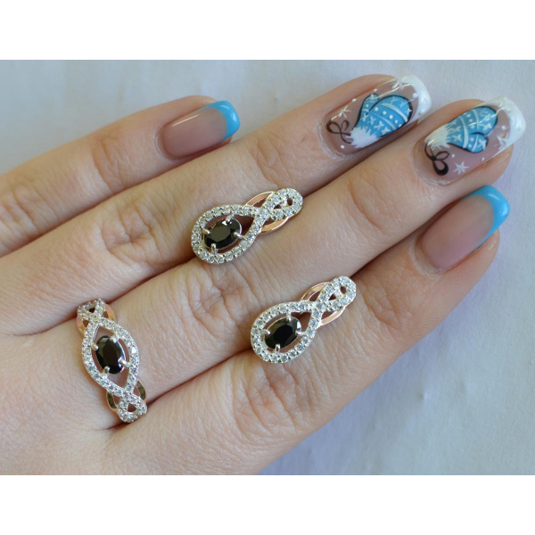 Набор из серебра с золотом (125)