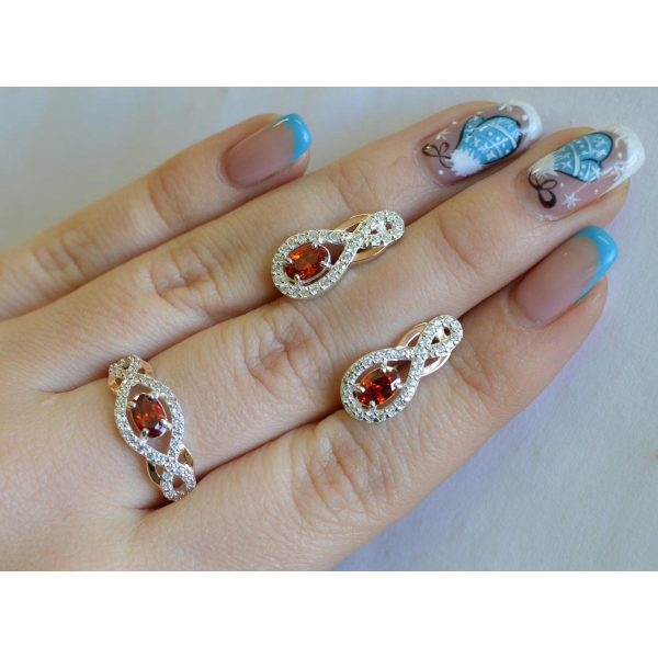 Набор из серебра с золотом (125)