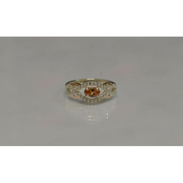 Срібна каблучка з золотими накладками (125к)