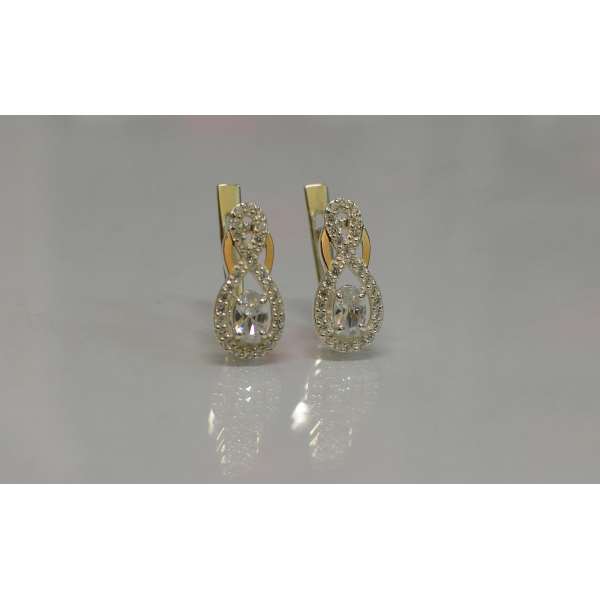 Срібна каблучка з золотими накладками (125к)