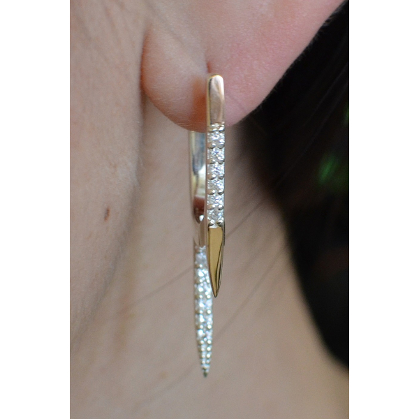 Серебряные серьги с золотом (126с)