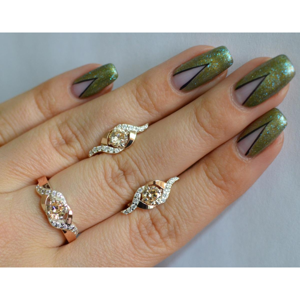 Серебряный гарнитур с золотыми пластинами (128)