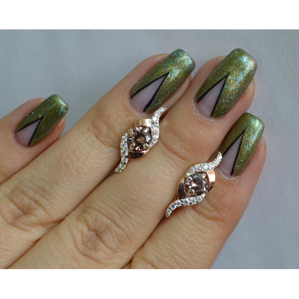 Серебряные серьги с золотыми накладками (128с)